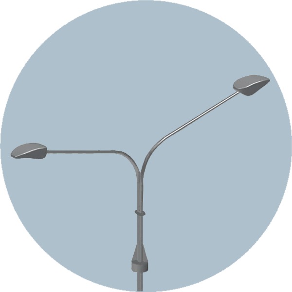 Консольный кронштейн двухрожковый К77-1,0-2,0-1-1